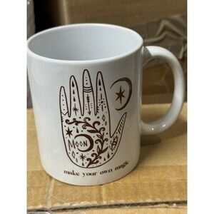 Celestial Make Your Own Magic 16oz White Ceramic Coffee Mug Astrology New Gift
